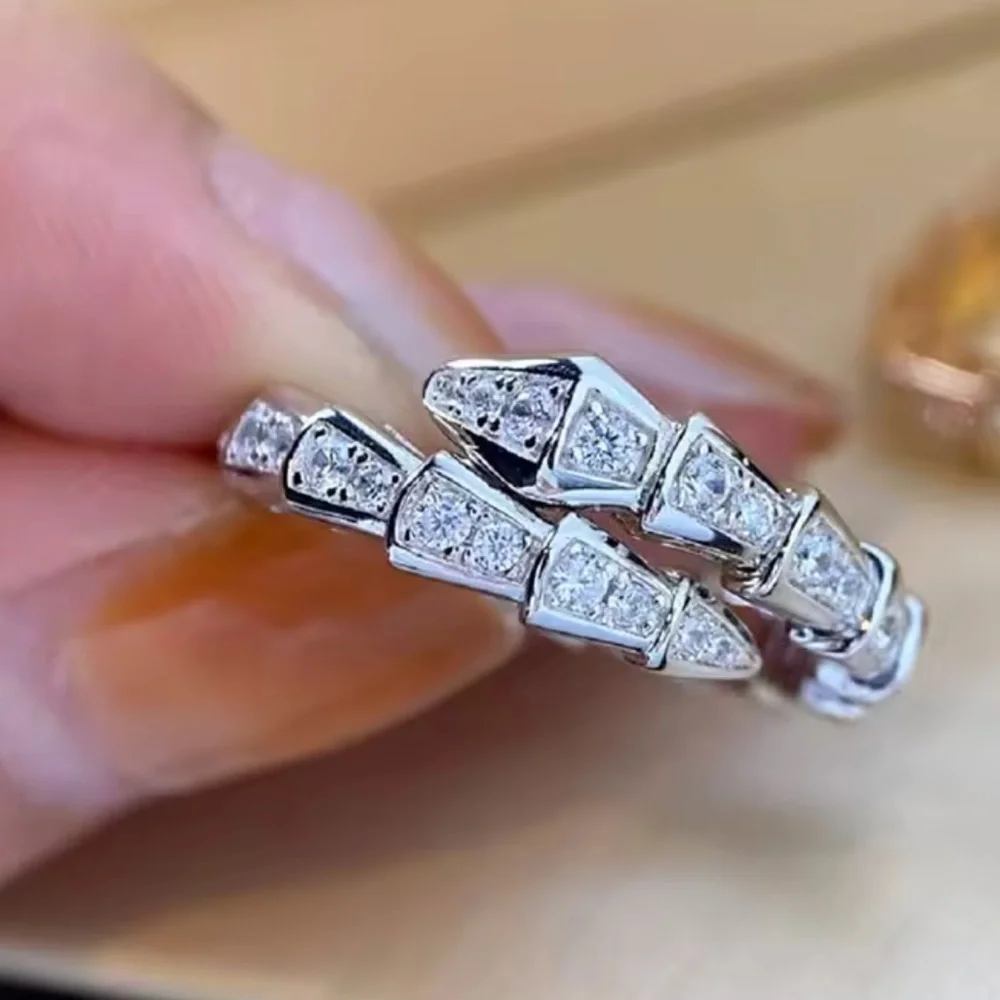 Serpenti Ring in White Gold